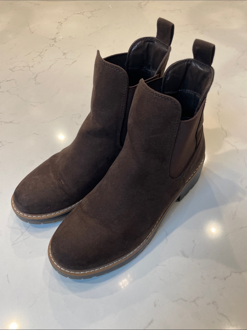 Kenzie Women’s Dark Brown Suede Chelsea Boots 9
